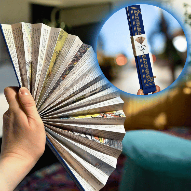 Buch-Fächer mit Fantasy-Flair – Magischer Faltfächer für Leseratten