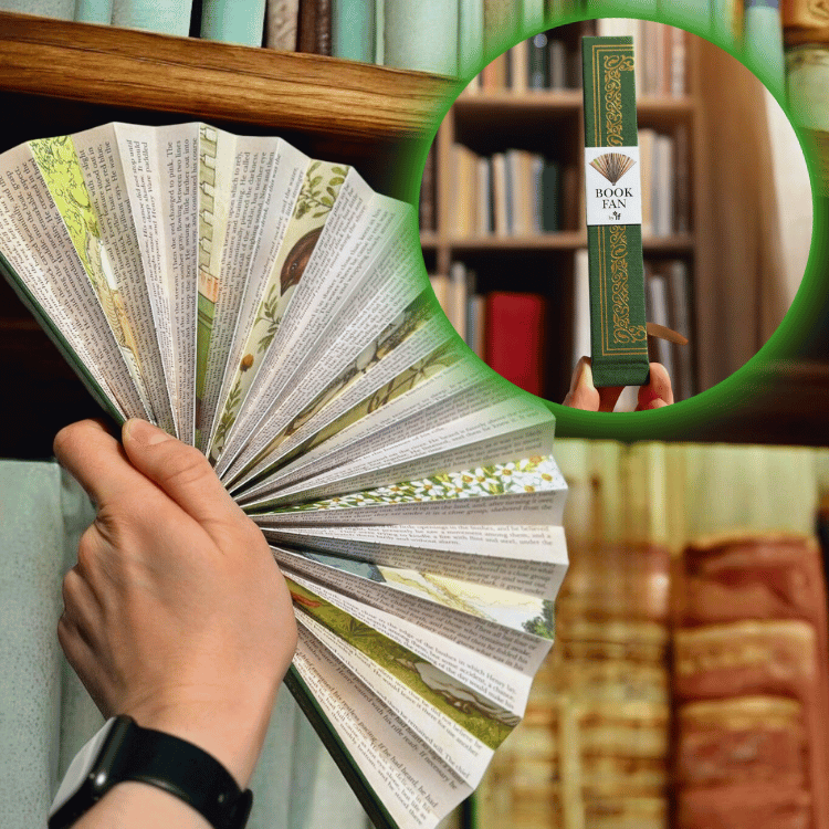 Buch-Fächer mit Fantasy-Flair – Magischer Faltfächer für Leseratten