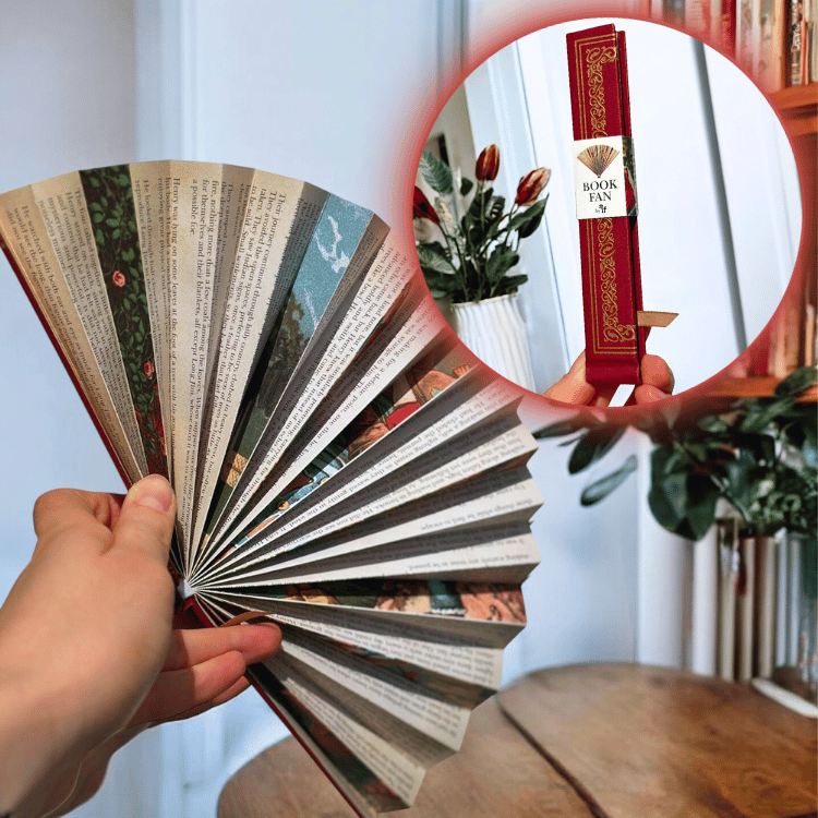 Buch-Fächer mit Fantasy-Flair – Magischer Faltfächer für Leseratten