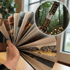 Buch-Fächer mit Fantasy-Flair – Magischer Faltfächer für Leseratten