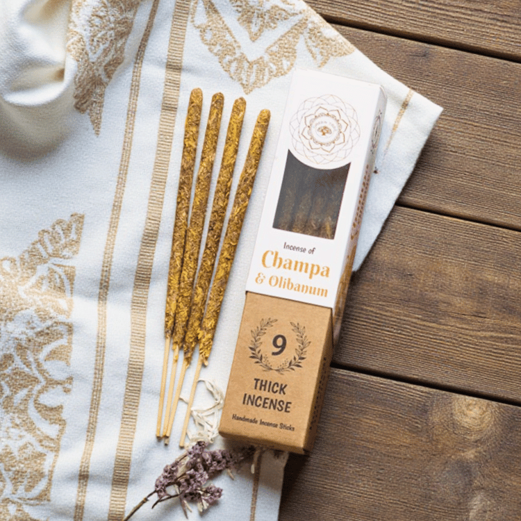 Champa & Olibanum Räucherstäbchen – botanischer Ritualduft