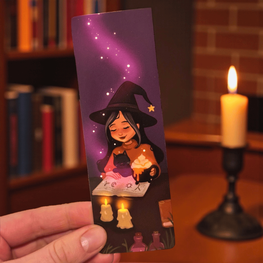 MoonElly Lesezeichen – Witchy & Cozy Winterdesigns (3 Varianten)