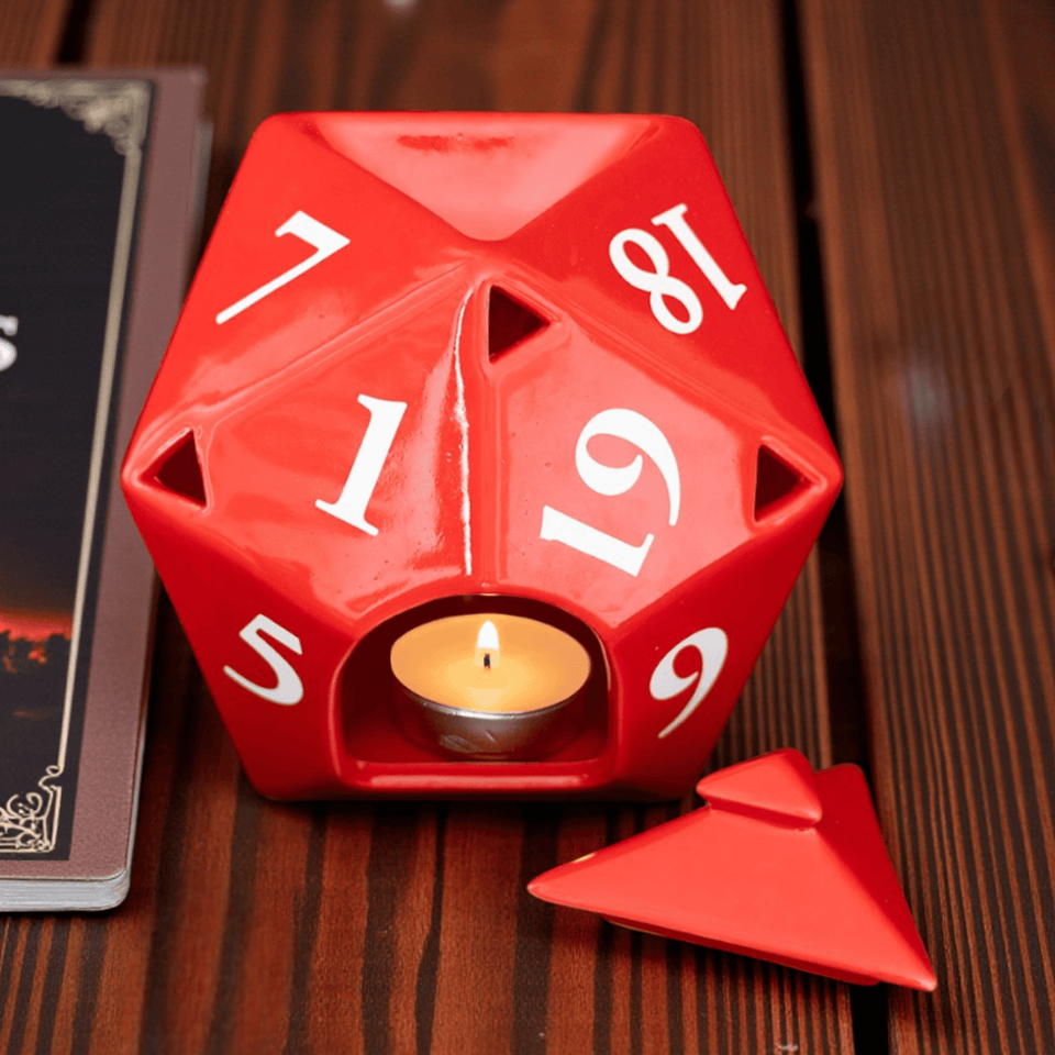 D20 Würfel-Duftlampe – Nerdige Deko für Gamer & Tabletop-Fans