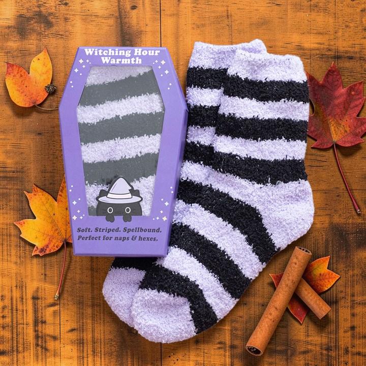 Ringelsocken Pastel Gothic im Sarg-Geschenkbox