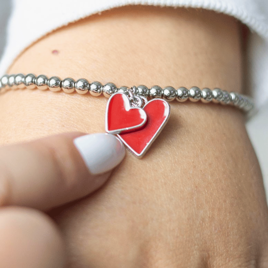 Doppel-Herz Armband – Schmuck Geschenk für Freundschaft und Liebe