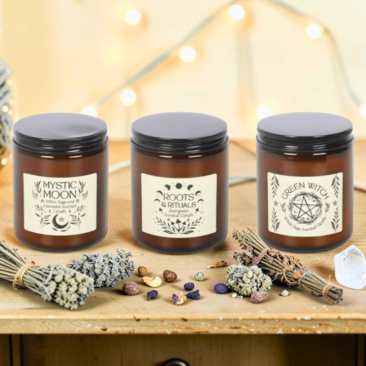 Green Witch Kerzenset – Drei Duftkerzen für witchy Momente und stille Rituale