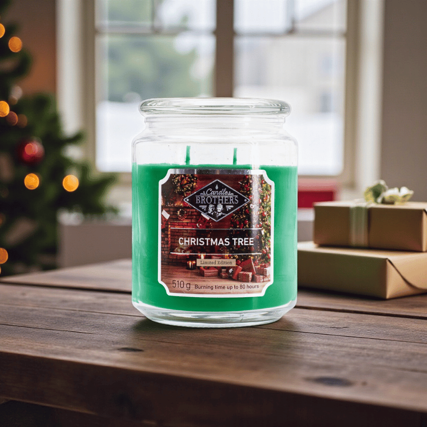 Duftkerze Weihnachtsbaum – 510 g / 100 Stunden (Candle Brothers)