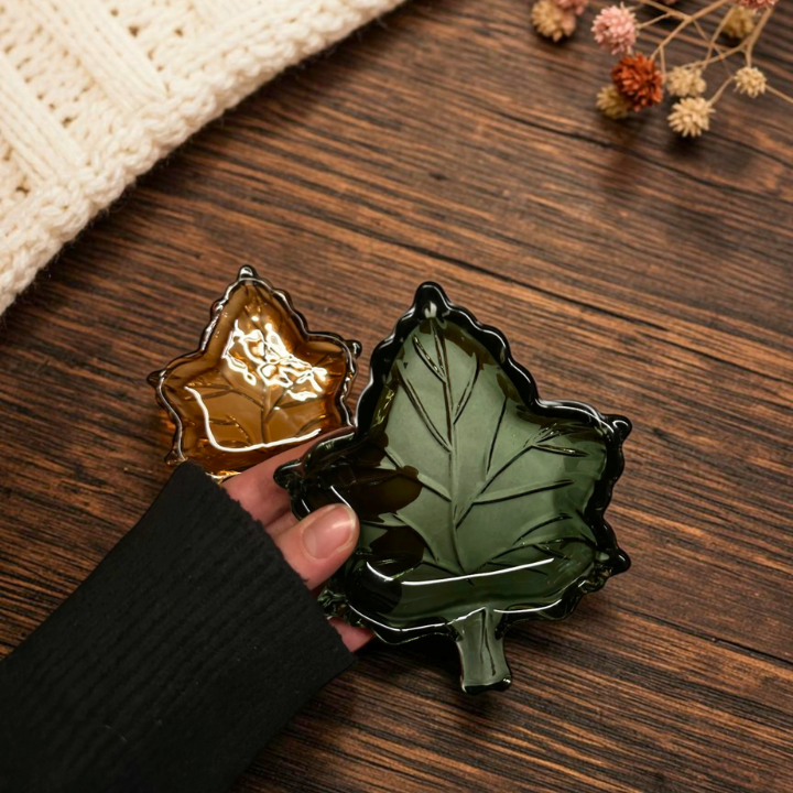 Schmuckschale Ahornblatt in Herbstfarben