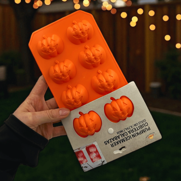 Eiswürfelformen Halloween – Totenkopf & Kürbis aus Silikon - Kürbis