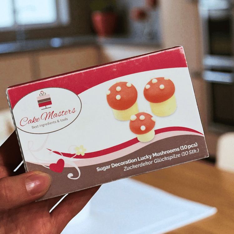 Essbare 3D Deko Pilze aus Zucker für Herbst-Torten & Cupcakes