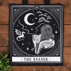 Mondleserin Stoffbeutel mit Tarot-Artwork