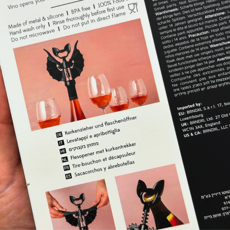 Fledermaus Korkenzieher und Flaschenöffner – Vino