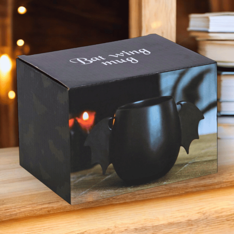 Fledermausflügel-Tasse mattschwarz