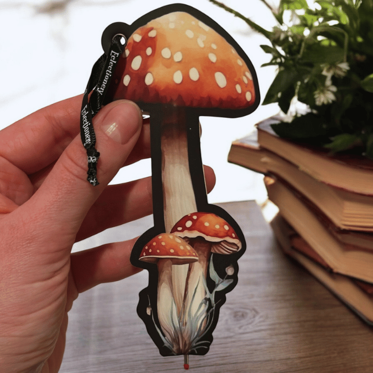 Fliegenpilz Lesezeichen und Kugelschreiber