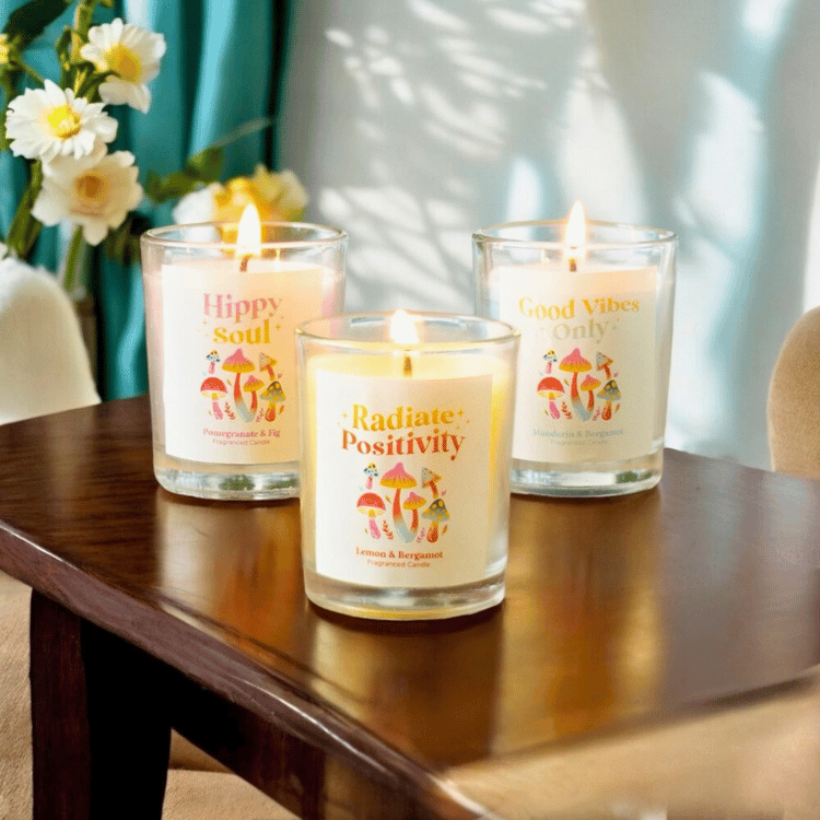 Funky Fungi Pilzkerzen – 3er Set