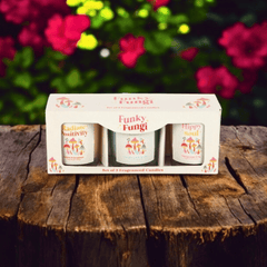 Funky Fungi Pilzkerzen – 3er Set