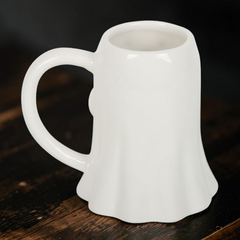 Geister Tasse – Keramikbecher mit lesendem Gespenst