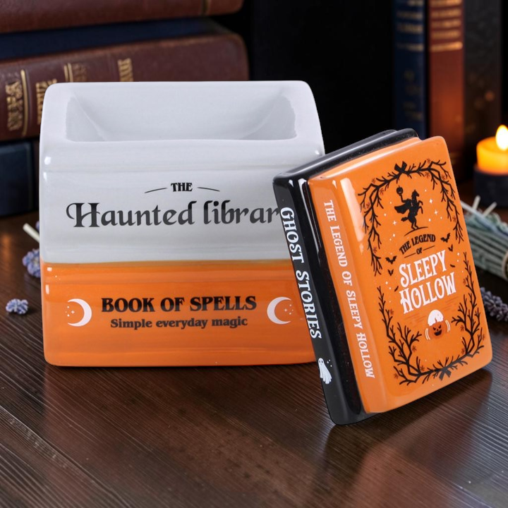 Halloween Duftlampe Bücherstapel – Ölbrenner & Wachsschmelzer im Buchdesign