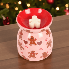 Geschenkset Duftlampe Lebkuchenhaus mit Wax Melts – Winterliche Keramik mit Duftwachs