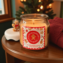 Gingerbread Cookies Duftkerze im Deko Glas – Lebkuchenduft für gemütliche Wintezeit