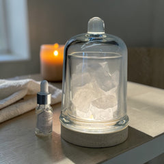 Kristall-Diffusor Lampe mit LED – Duftöl Set in 5 Varianten