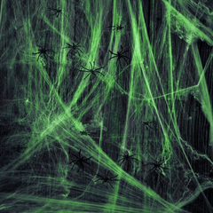 Leuchtendes Spinnennetz USA IMPORT! Kunst-Spinnennetz als Halloween Deko (60g)