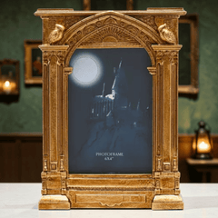 Harry Potter Bilderrahmen Hogwarts – Goldener Fotorahmen mit 3D-Torbogen