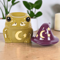 Duftlampe magische Kröte – Keramik Ölbrenner für Duftöl und Wax Melts