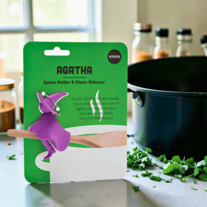 Hexe Löffelhalter – Silikon Topfwächter Küchendeko Witchy