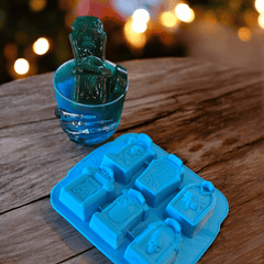 Gruselige Silikonform für Halloween – Gehirn, Grabstein & Totenkopf-Motive