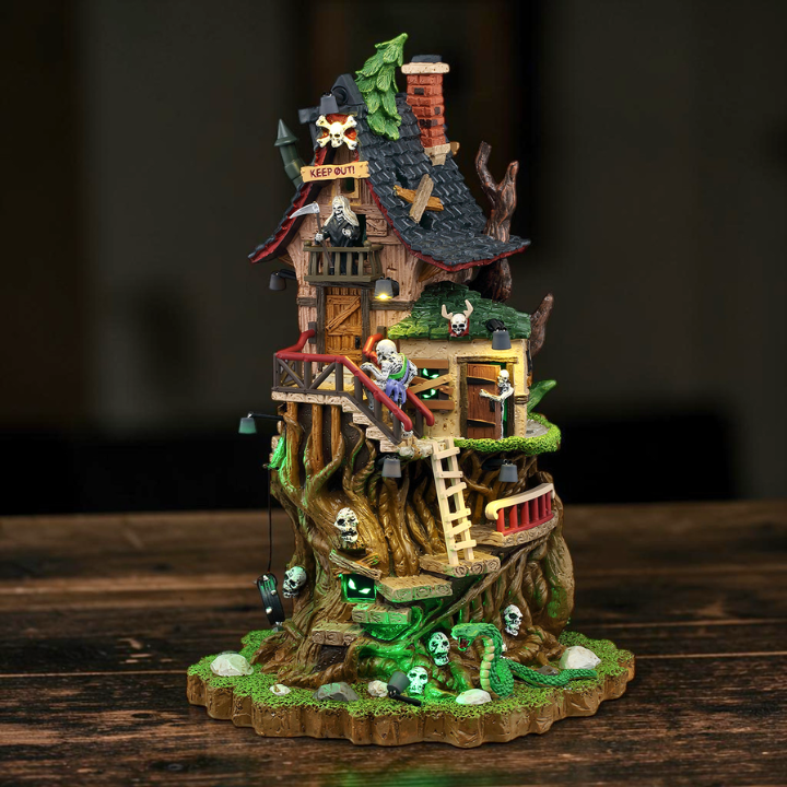 Petrified Forest Tree House – Beleuchtetes Versteinertes Baumhaus Spooky Regal Deko
