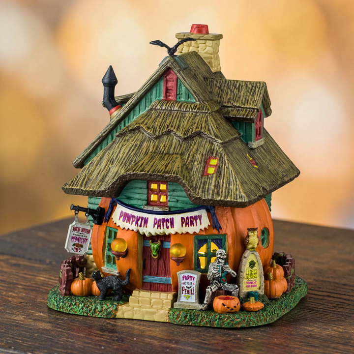 Pumpkin Patch Party – Beleuchtete Kürbisfest Hütte Spooky Regal Deko