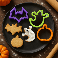 Halloween Ausstechformen – Geist, Fledermaus & Kürbis mit Griff