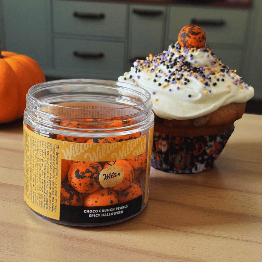 Halloween Choco Crunch Perlen – Pumpkin Spice Knusperkugeln (100 g)