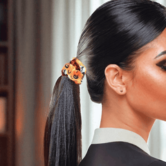 Halloween Haargummi mit Kürbis-Muster – Orange