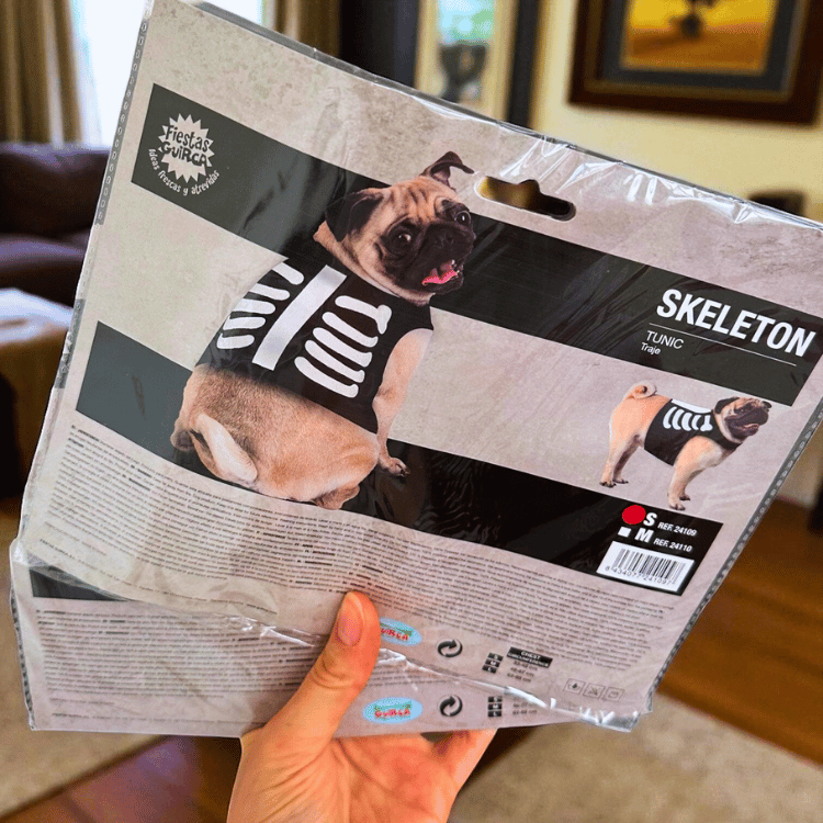 Halloween Hundekostüm Skelett – Haustier Verkleidung für Hunde