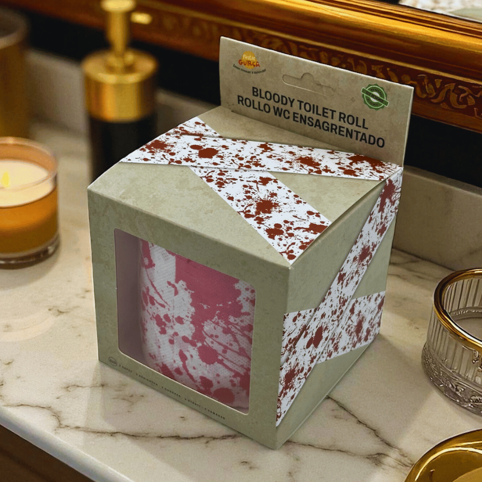 Halloween Klopapier mit Blutspritzern – Scherzartikel & Grusel-Deko