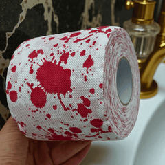 Halloween Klopapier mit Blutspritzern – Scherzartikel & Grusel-Deko
