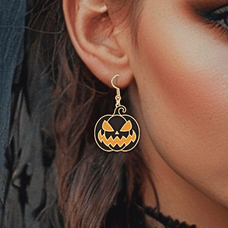 Halloween Kürbis Ohrringe – Spooky Accessoire