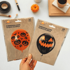 Halloween Luftballons – Konfetti Ballons & Motiv Ballons aus Latex (2 Sets)