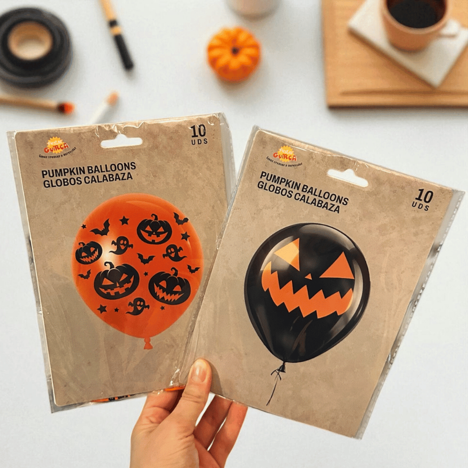 Halloween Luftballons – Konfetti Ballons & Motiv Ballons aus Latex (2 Sets)