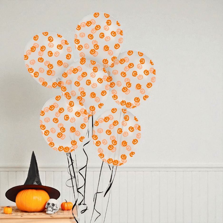 Halloween Luftballons – Konfetti Ballons & Motiv Ballons aus Latex (2 Sets)