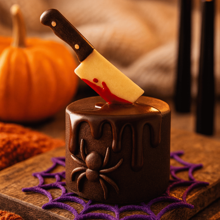 Spooky Schokoladendeko – Blutige Messer für Cupcakes & Torten