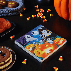 Halloween Servietten – 4 Designs (Kürbis, Gothic, Candy, Monster)