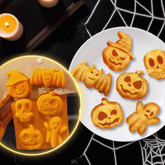 Halloween Silikon Backformen mit Kürbis, Geist & Co.