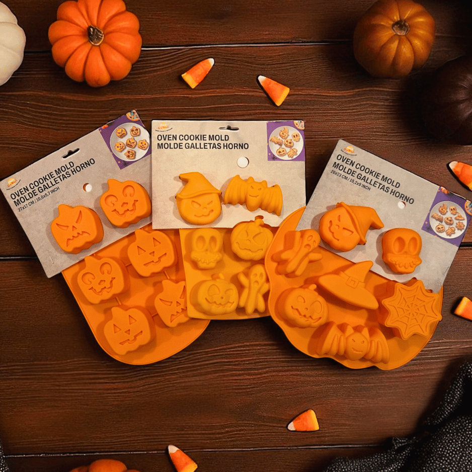 Halloween Silikon Backformen mit Kürbis, Geist & Co.