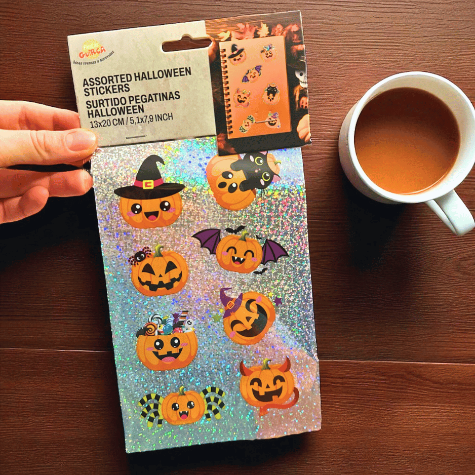 Halloween Sticker Set – holografisch und spooky (4 Bögen)