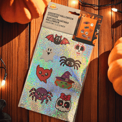 Halloween Sticker Set – holografisch und spooky (4 Bögen)