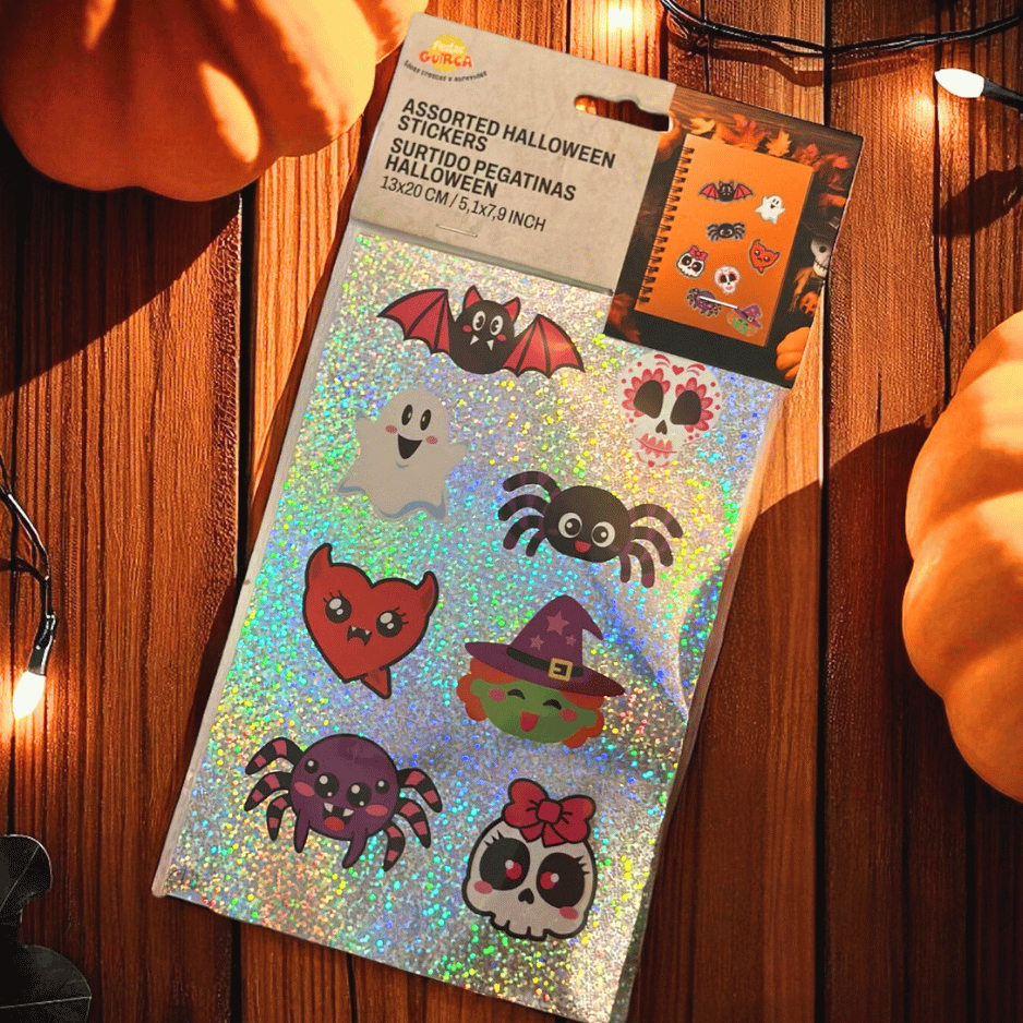 Halloween Sticker Set – holografisch und spooky (4 Bögen)
