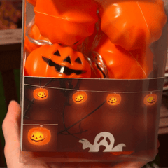 Halloween Kürbis Lichterkette – leuchtende Kürbis Deko